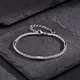 Braccialetti Chian sottili in acciaio inossidabile per uomo e ragazzo, semplice braccialetto a maglie a catena, regali di gioielli minimalisti Hip Hop per lui