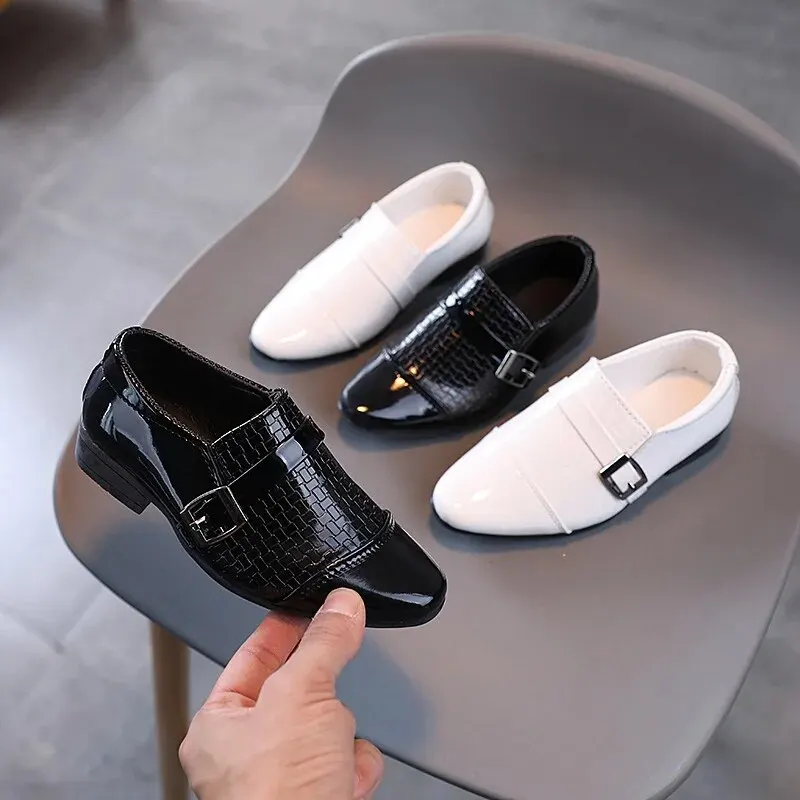 Jungen Lederschuhe Kinder Formelle Schuhe Für Party Leistung Spitze Zehen Kinder Schwarz Schule Schuhe Frühling Mode Weich