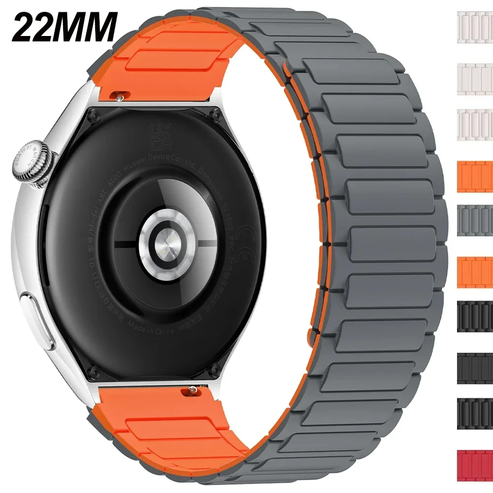 22 mm Magnetband für Huawei Watch 4/3 Pro GT4/3Pro 46 mm Ultimatives weiches Silikon-Schlaufenarmband für Amazfit Balance GTR 4/3/2 47 mm Image
