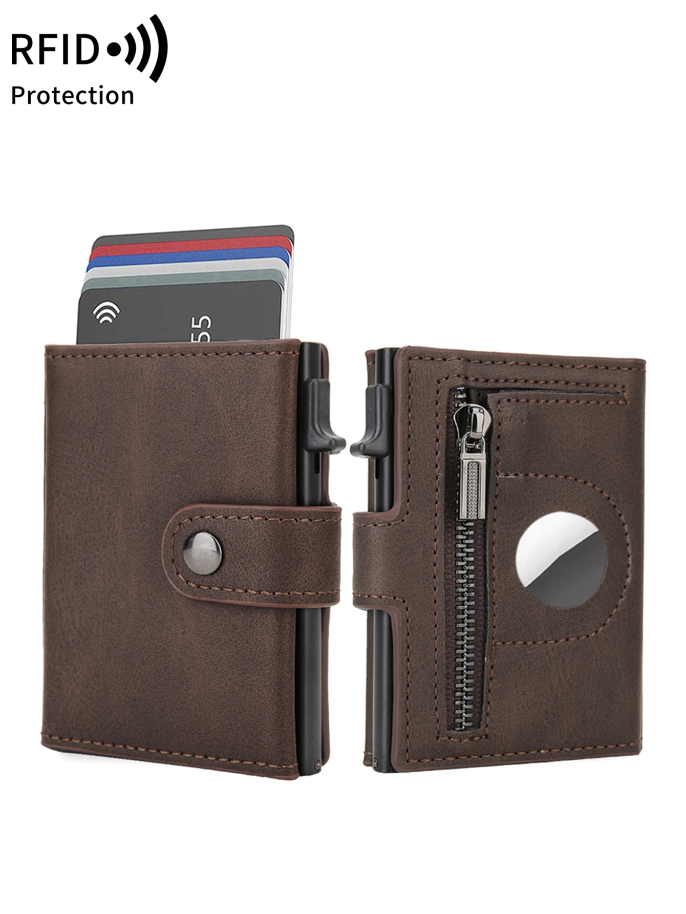 Anti-Diebstahl-Kreditkartenetui Airatg Herren-Geldbörse Bankkartenetui Rfid Minimalistische Geldbörsen für Airtag Air Tag Tracker Choice Image