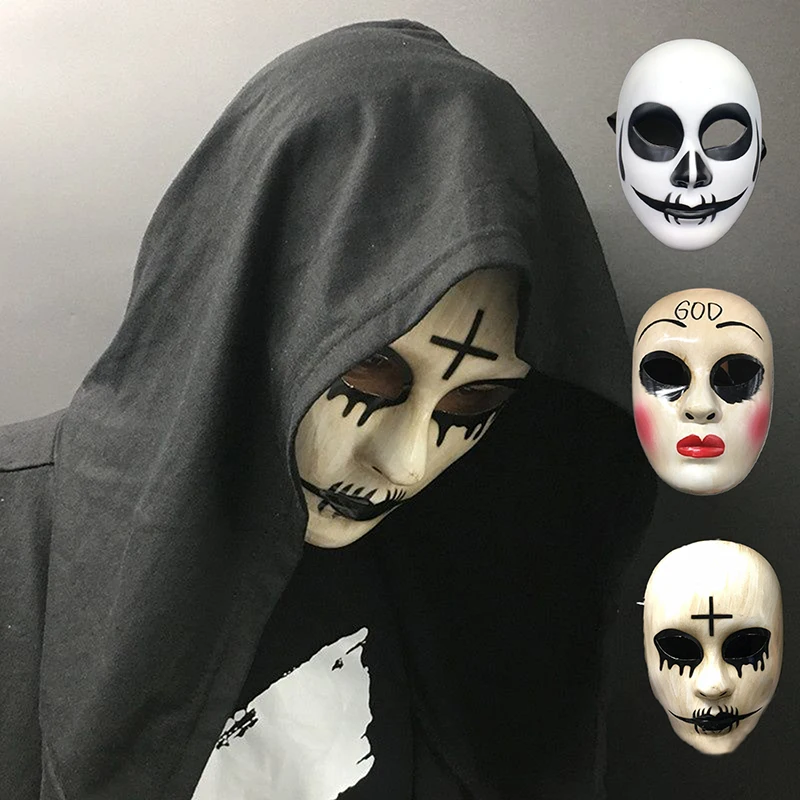 Maschere per feste in forma di Film di Halloween maschere per il viso a tema per adulti Film Cosplay Costume puntelli maschera maschera Horror regalo per bambini