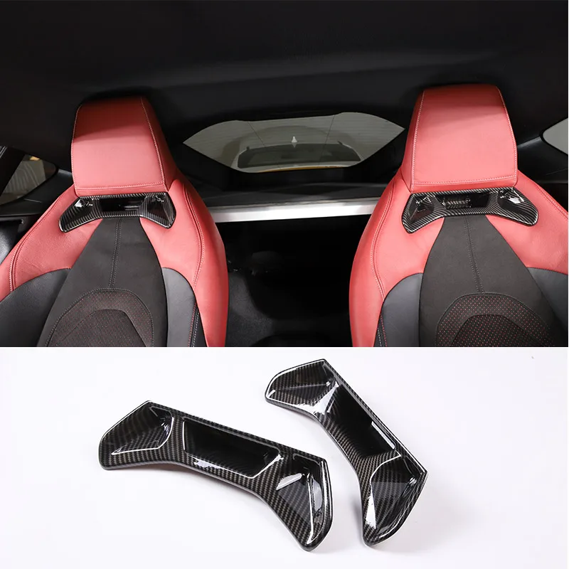 Per Toyota GR Supra A90 2019-2022 fibra di carbonio/rosso auto sedile anteriore posteriore rivestimento adesivo accessori interni auto