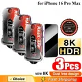 3 CONFEZIONI Pellicola in vetro temperato HD / Privacy senza polvere per IPhone 16 15 14 13 12 Pro Max 14 Plus Protezione schermo Protezione completa 3D