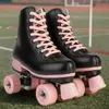2025, blinkende Rollschuhe für Erwachsene, Outdoor-Skating-Training, Größe 35–40, für Damen, zweireihige Quad-Skate-Schuhe, 4 Räder, Turnschuhe