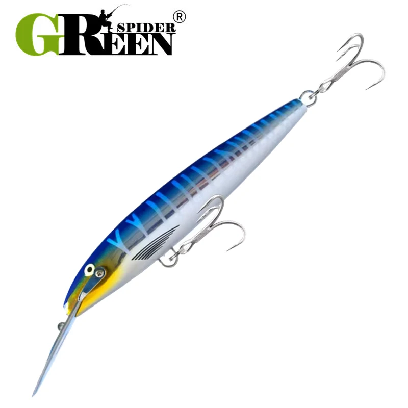 GREENSPIDER Trolling Minnow Angelköder 130 mm 42 g Wobbler Künstlicher harter Köder Salzwasserboot Angelköder Image