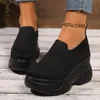 Erhöhung Dicke Sohle Modische Damen Schuhe 2025, Herbst Neue Schwarz Mesh Atmungsaktive Casual