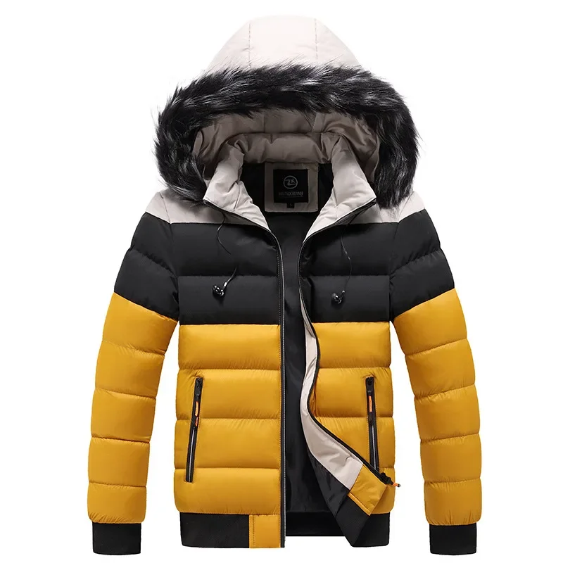Uomo di alta qualità inverno spesso caldo giacca Parker uomo collo di pelliccia parka termico cappotti classici giacca a vento Casual cappotto di cotone da uomo