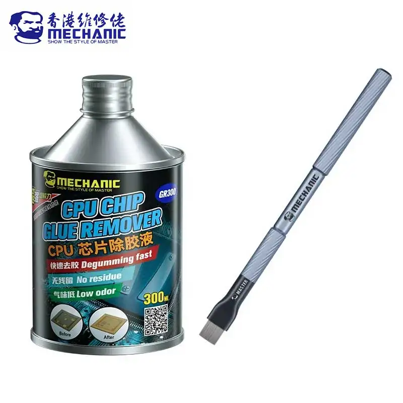300 ml MECHANIC GR300 CPU Kleber Entferner Flüssigkeit Reinigung Pinsel Immersion für 20 Minuten für CPU IC Kleber Entferner Telefon reparatur Werkzeuge Image