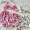 Sanrio Hello Kitty Plüsch-Damen-Pyjama-Set, Nachtwäsche, 2-teilig, kurze Tanktops und Shorts, sexy Homewear, Damen-Pyjama-BH-Sets in Rosa