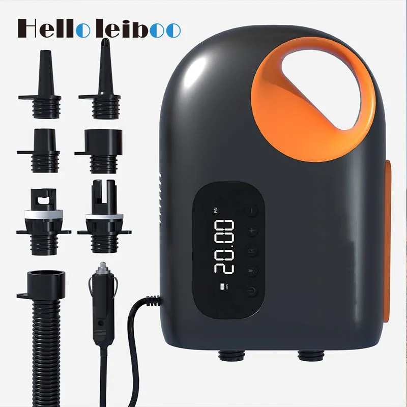 LEIBOO 20PSI DC Gonfiabile Pompa di Aria Elettrica Compressore D'aria Ad Alta Velocità per Il Surf All'aperto Paddle Board Materassino Sup Barca Kayak