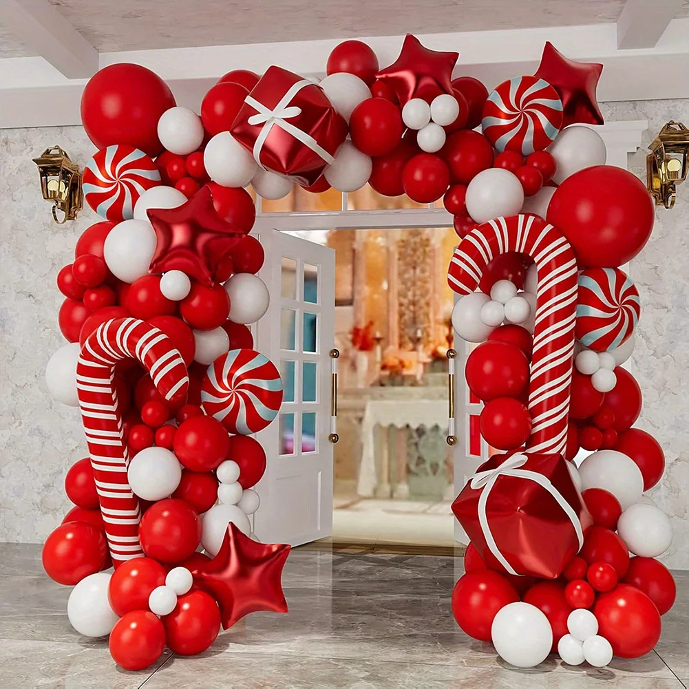 Enthält 126 stücke Weihnachts ballon Girlande Bogen Kit, geeignet für festliche Weihnachts feier Dekoration, Neujahr Innendekoration Image