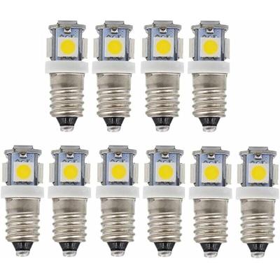 Ahlsen - 10 Stück E10 6V kaltweiße LED-Lampen 5SMD 0,5W 50LM Lampe (kaltweiß) Image