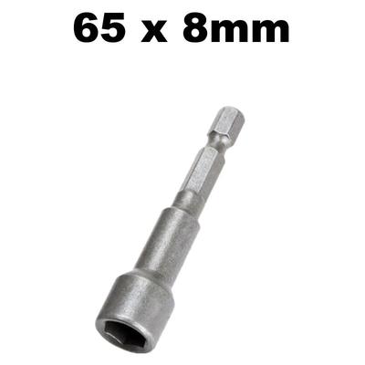 Trade-shop - Steckschlüssel / Stecknuss / Außensechskant-Aufsatz Bit magnetisch, 1/4 Zoll Nuss Image