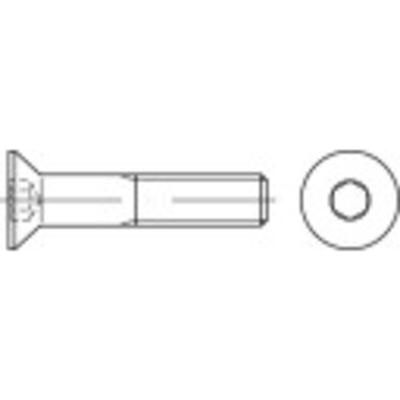 TOOLCRAFT 1069048 Senkschrauben M4 12 mm Innensechskant Edelstahl A2 500 St.