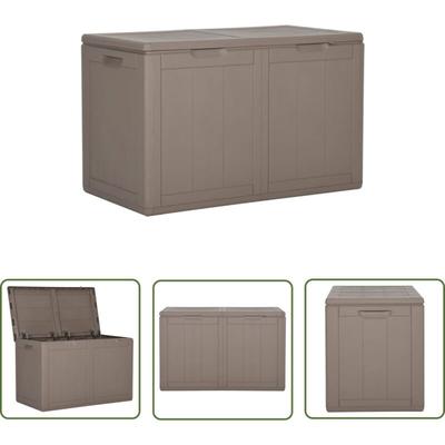 The Living Store - Garten-Aufbewahrungsbox 180 l Braun pp Rattan - Gartenbox - Aufbewahrungsbox Image