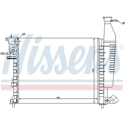 NISSENS Kühler, Motorkühlung für PEUGEOT CITROËN 133052 1330.07 63546