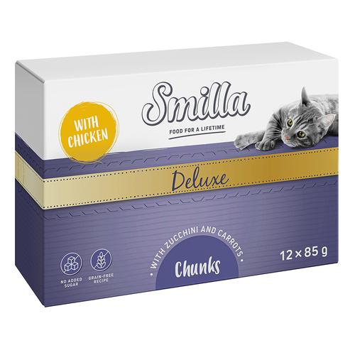 Smilla Deluxe Häppchen 48 x 85 g zum Sonderpreis! - Häppchen mit Huhn, Zuchini und Karotten