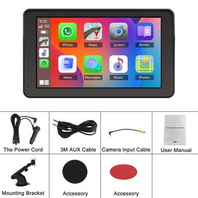 TEMU 7- Car Wireless Carplayer For / Autoradio/ / Fm / Gps Navigation/ / Fm/ Aux+ (optional)