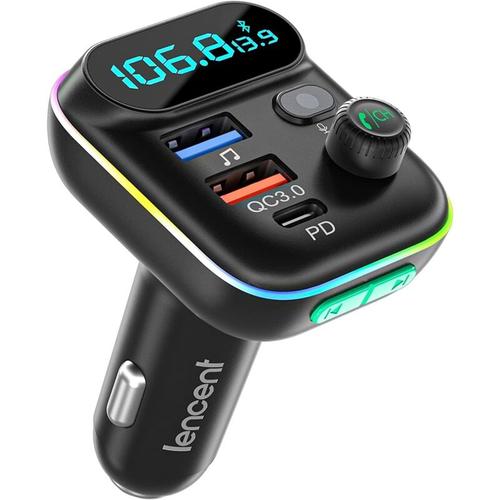 Auto-Bluetooth-FM-Transmitter, Zigarettenanzünder-Bluetooth-5.0-Radiosender,