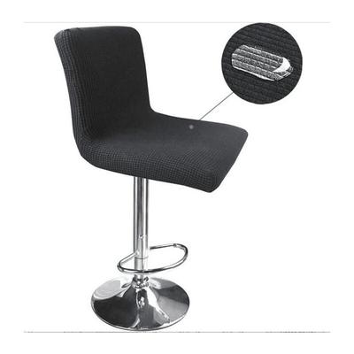 L&h-cfcahl - Stuhlhussen 2er Set Stretch Stuhlhussen, Barhocker-Bezüge, Farbe Schwarz, 2 Stück, Image