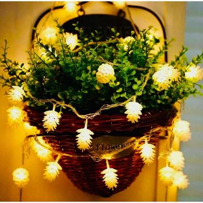 Jusch - Tannenzapfen-Lichterkette, 6 m, 40 LEDs, Weihnachtsbeleuchtung für Weihnachtsbaum, IP44, Image