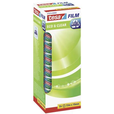 57074-00000-01 film Eco & Clear Transparent (l x b) 33 m x 19 mm 8 St. - Tesa