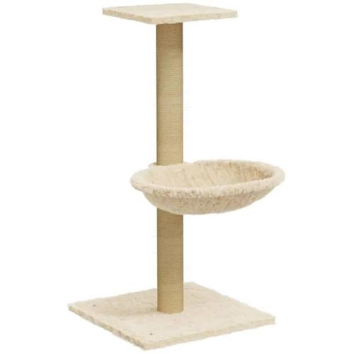 Kratzbaum mit Sisal-Kratzsäule Creme 74 cm vidaXL