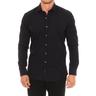 Cafe Coton Mens Slim Long Sleeve Shirt With Lapel Collar POPELINE14 man - Black - Size EU 38 (Mens) | Cafe Coton Sale | Discount Designer Brands