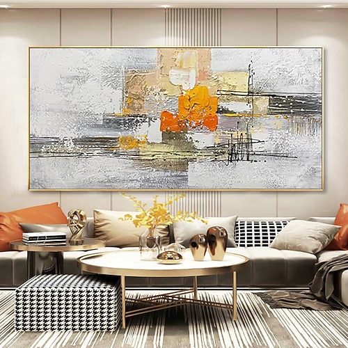 Mintura handgefertigte Struktur-Ölgemälde auf Leinwand, Wandkunst, Dekoration, modernes abstraktes Bild für die Inneneinrichtung, gerolltes, rahmenloses, ungedehntes Gemälde Image