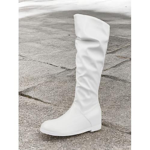 Schwarze, kniehohe Stiefel aus Kunstleder für Damen – stilvolle und bequeme flache Stiefel für den Alltag und Freizeitausflüge