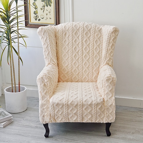 Bedruckter Stretch-Bezug für Ohrensessel, strapazierfähiger und elastischer Schonbezug mit stilvollem Druckdesign, perfekt zum Schutz und zur Erfrischung Ihres Ohrensessels, ideal als Dekoration für Image