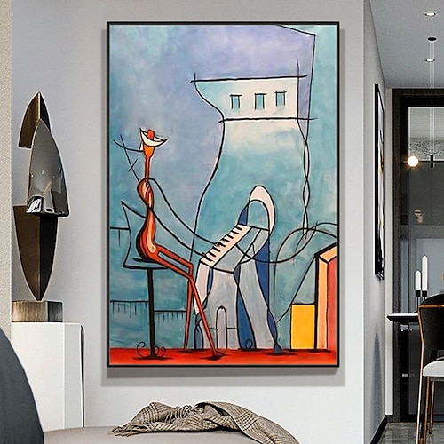 Mintura handgefertigte berühmte Ölgemälde von Pablo Picasso auf Leinwand, Wandkunst, Dekoration, modernes abstraktes Bild für die Inneneinrichtung, gerolltes, rahmenloses, ungedehntes Gemälde Image