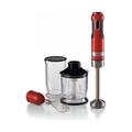 Ariete 0602 Frullatore ad Immersione 1000W Bicchiere 700 ml Tritatutto 500ml Rosso