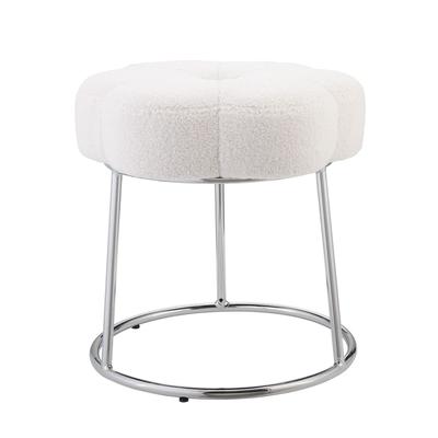 Flower Vanity Stool Vanity Stools by Linon Home Décor in Sherpa