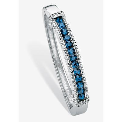 Women's Round Birthstone Bangle Bracelet In Silvertone Jewelry by PalmBeach Jewelry in September