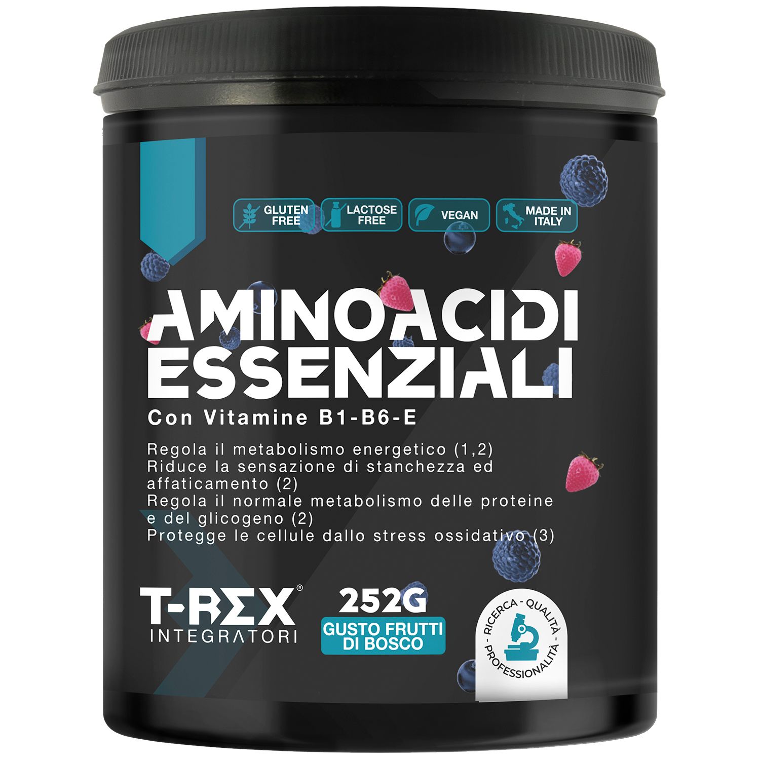 T-Rex Integratori Eaa Aminoacidi essenziali Frutti di bosco 252 g Polv