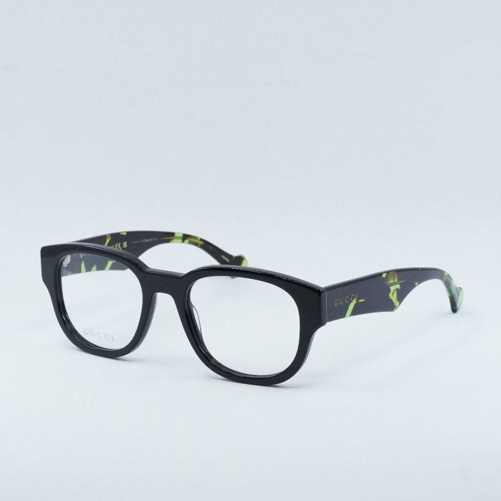 Gucci Accessories | Gucci Gg1429o 003 Black/Green Havana Eyeglasses - Lowest Price! | Color: Black | Size: 54 - 21 - 145