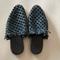 Free People Shoes | Free People Mirage Woven Flat Leather Mule Slides Navy Sz 38 Flats Euc | Color: Blue | Size: 38eu