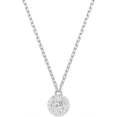 Kette mit Anhänger SWAROVSKI "Schmuck Geschenk Halskette Dextera Kugel, 5693206", silber (metallfarben, kristallweiß), H