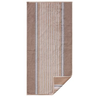 Handtuch CAWÖ Gr. 1, beige (beige, gestreift), B:50cm L:100cm, 100% Baumwolle, Handtücher (Packung) Image
