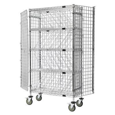 Quantum Food Service M1436-69BWSEC 74"H Commercial Wine Rack w/ () Bottle Capacity, Chrome, Silver