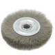 Utensile abrasivo per smerigliatrice da banco con spazzola per ruota in filo di acciaio inossidabile crimpatto da 5 pollici Foro da 16 mm per sbavatura Pulizia della ruggine Lucidatura