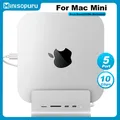 Minisopuru USB C Hub 5 in 1 USB Type-C a 2x USB 3.2 10Gbps supporto porta TF e SD M.2 NVMe/SATA SSD Dock per Mac Mini Stand USB HUB