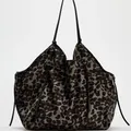 Borse tote leopardate alla moda per donna Borsa a tracolla in raso Borse firmate stampate con animali Borse shopper in seta di grande capacità Novità