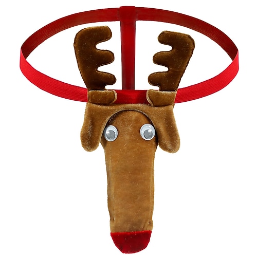String Sous-Vêtements cadeau de Noël Mankini Renne Rodolphe Drôle Blague pour Homme Adultes Mascarade Soirée Fête