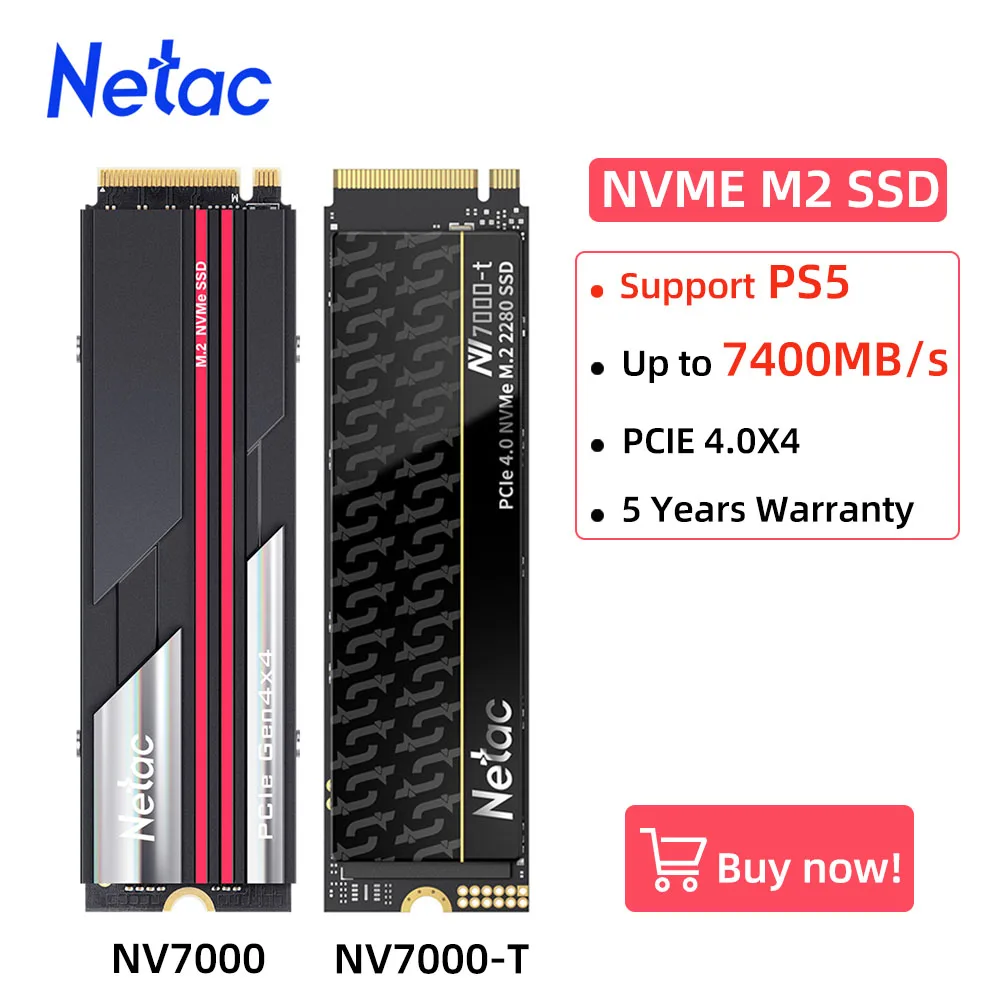 Netac SSD NVMe M.2 1 TB 2 TB 4 TB M2 2280 PCIe 4,0 x 4 SSD PS5 Festplatte Interne Solid State Disk für Laptop Desktop Image