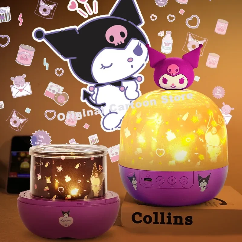 Hallo Kitty Sanrio Kuromi Sternenhimmel Projektorlampe Geburtstagsgeschenk Spieluhr Musik Sternenhimmel Licht Nachtlicht Kind Geschenk
