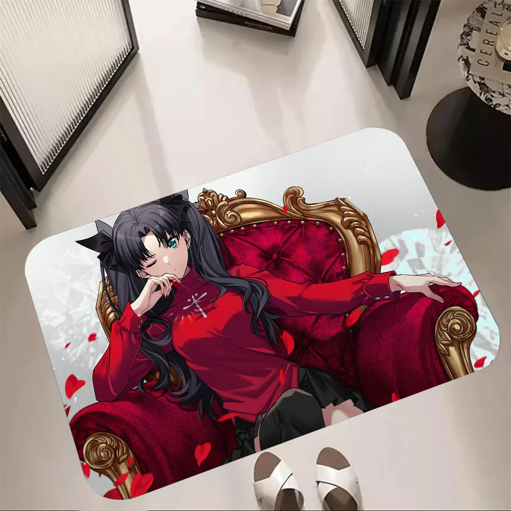 Anime Schicksal bleiben Nacht Tohsaka Rin Boden matte Fußmatten Home Teppich Fuß matte Bad saugfähige Matten Anti-Rutsch-Matten Wohnkultur