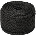 Corde de travail, Corde de Chanvre, pour la Décoration, le Bricolage, le Jardinage Noir 14 mm 25 m