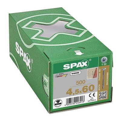 SPAX Verlegeschrauben T20 Senkkopf WIROX 4,5 x 60 mm 500 Stück